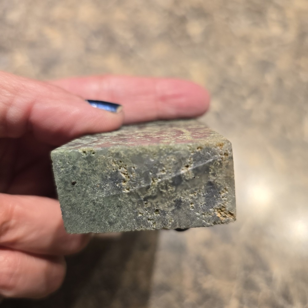 Moss Agate Crystal Tower 4.75" Polished Green Stone Point - Picture 3 of 6